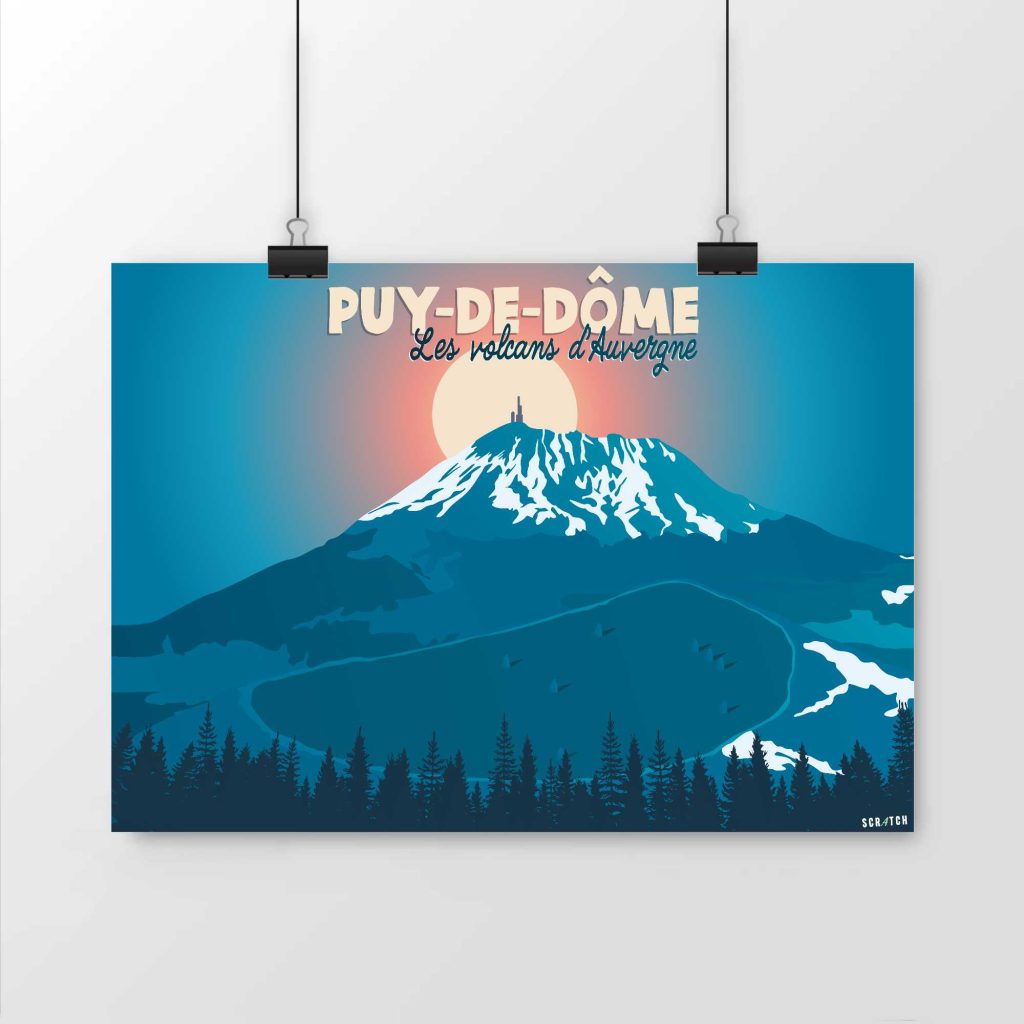 Affiche - Paysage d'Auvergne - Le Puy-De-Dôme